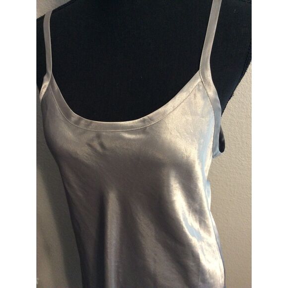 Silver Slip Negligee Nightie Medium M - Picture 5 of 6
